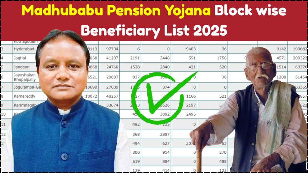 Madhubabu Pension Yojana List 2025, Check Block Wise Beneficiary Status